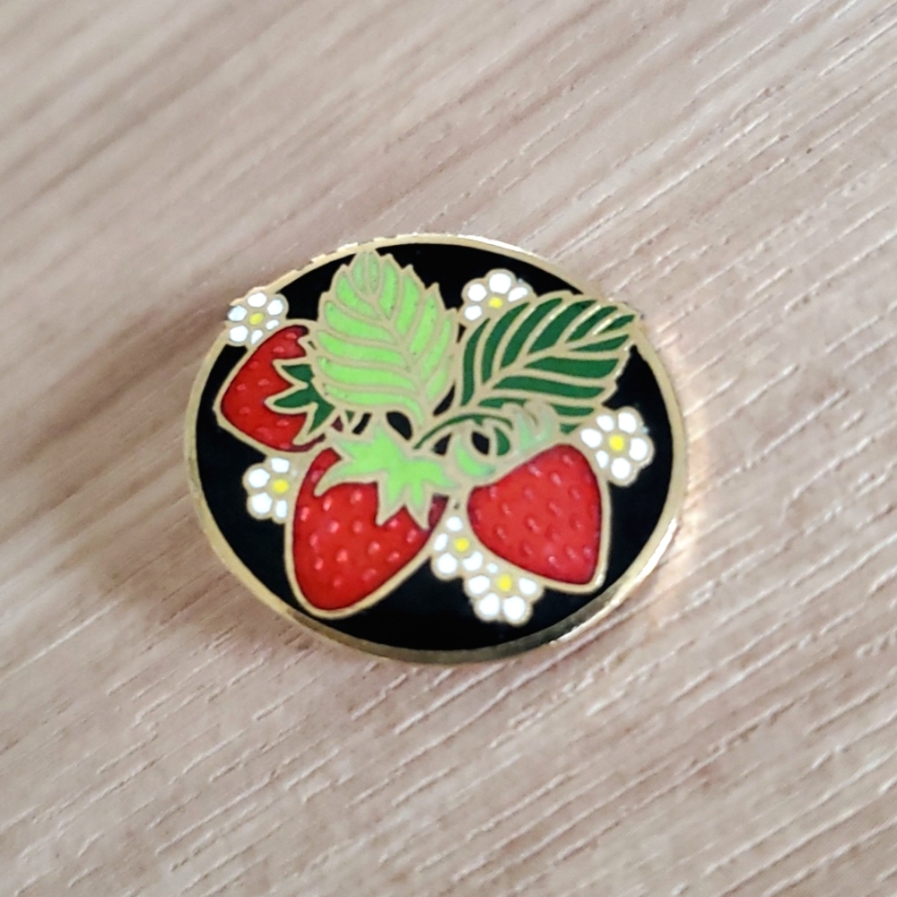 Vintage Hallmark Cloisonne Pin 🍓